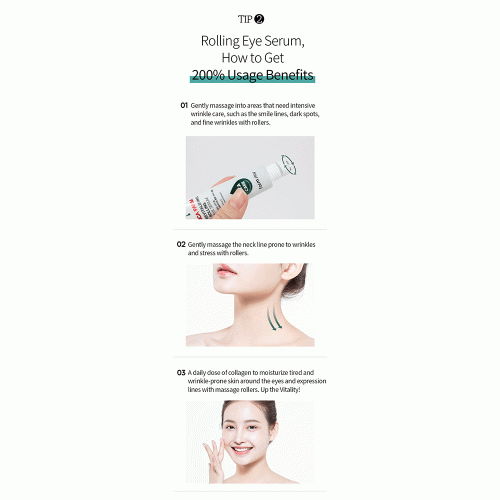 سرم دور چشم رولی سیکا فارم استی آبرسان، روشن کننده و تسکین دهنده Farm Stay Cica Farm Revitalizing Rolling Eye Serum