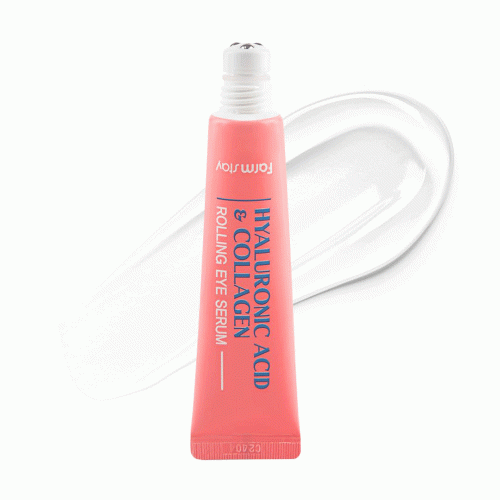 سرم دور چشم رولی هیالورونیک اسید و کلاژن فارم‌ استی آبرسانی عمیق و روشن کننده FarmStay Hyaluronic Acid & Collagen Rolling Eye Serum