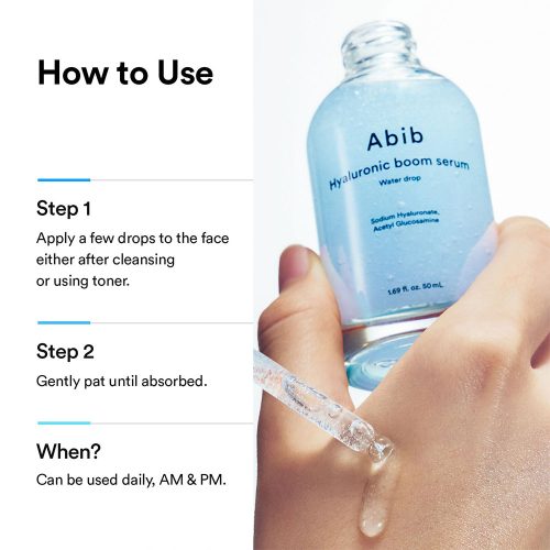 سرم هیالورونیک اسید ابیب آبرسان قوی و تقویت سد دفاعی پوست Abib Hyaluronic Boom Serum Water Drop