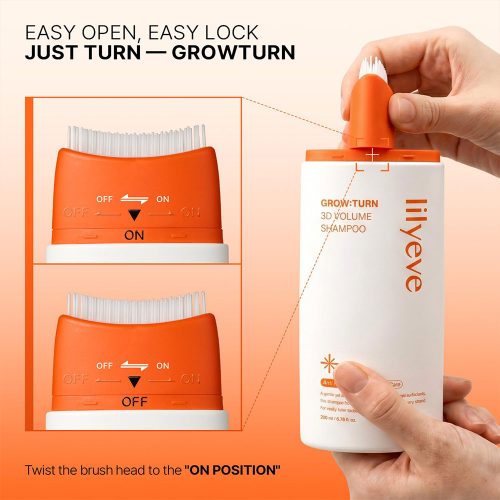 شامپو ضد ریزش و حجم دهنده موی لیلیوئه lilyeve Grow Turn Exosome 3D Volume Brush Shampoo