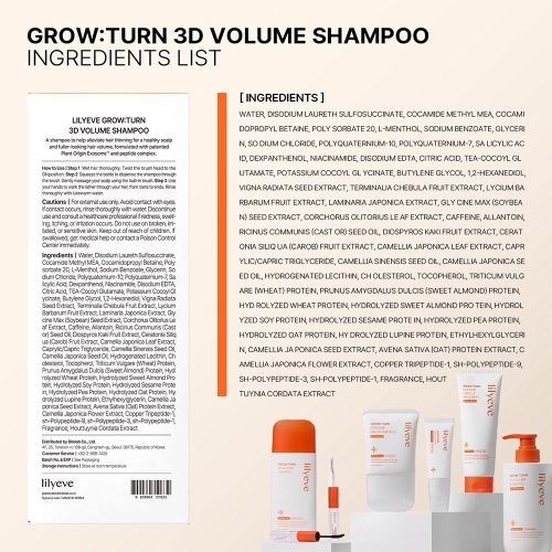شامپو ضد ریزش و حجم دهنده موی لیلیوئه lilyeve Grow Turn Exosome 3D Volume Brush Shampoo