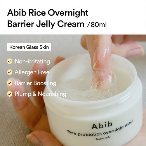 ماسک شب ژلی برنج و پروبیوتیک ابیب روشن کننده و تقویت کننده بریر پوست ABIB Rice Probiotics Overnight Mask Barrier Jelly
