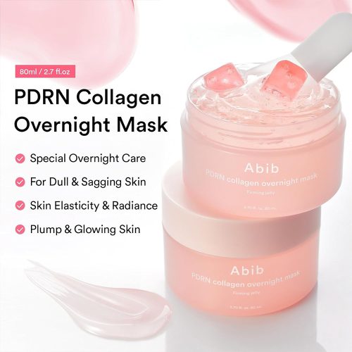 ماسک شب ژلی کلاژن و PDRN ابیب ضد چروک، آبرسان و درخشان کننده پوست Abib PDRN Collagen Overnight Face Mask Firming Jelly