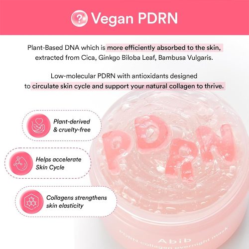 ماسک شب ژلی کلاژن و PDRN ابیب ضد چروک، آبرسان و درخشان کننده پوست Abib PDRN Collagen Overnight Face Mask Firming Jelly