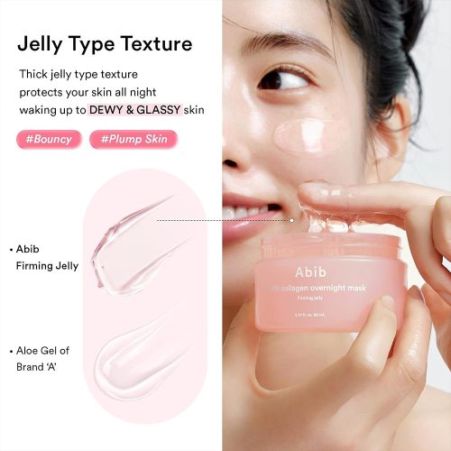 ماسک شب ژلی کلاژن و PDRN ابیب ضد چروک، آبرسان و درخشان کننده پوست Abib PDRN Collagen Overnight Face Mask Firming Jelly