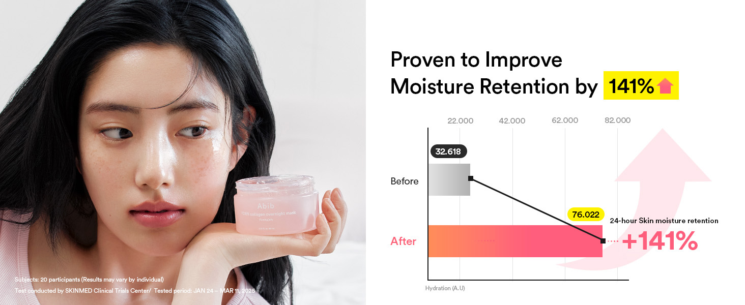 ماسک شب ژلی کلاژن و PDRN ابیب ضد چروک، آبرسان و درخشان کننده پوست Abib PDRN Collagen Overnight Face Mask Firming Jelly