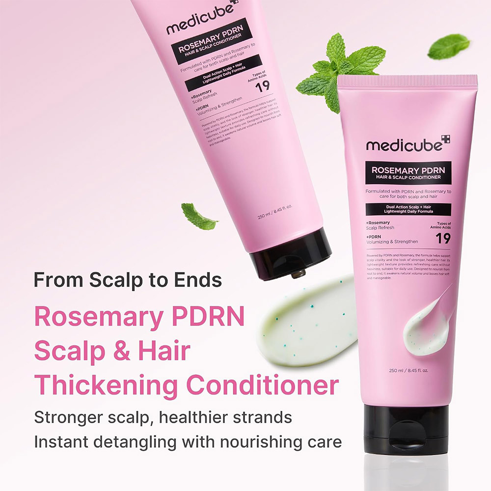نرم کننده مو و پوست سر رزماری و PDRN مدی کیوب تقویت و ترمیم مو medicube Rosemary PDRN Hair & Scalp Conditioner