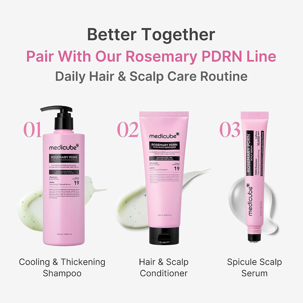 نرم کننده مو و پوست سر رزماری و PDRN مدی کیوب تقویت و ترمیم مو medicube Rosemary PDRN Hair & Scalp Conditioner