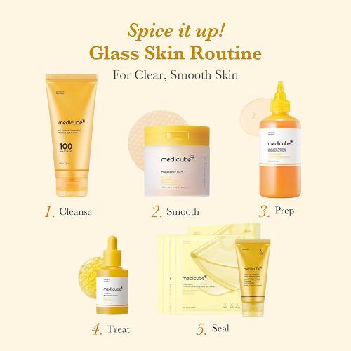 پد تونر روشن کننده کوجیک اسید و زردچوبه مدی کیوب MEDICUBE Kojic Acid Turmeric Pad