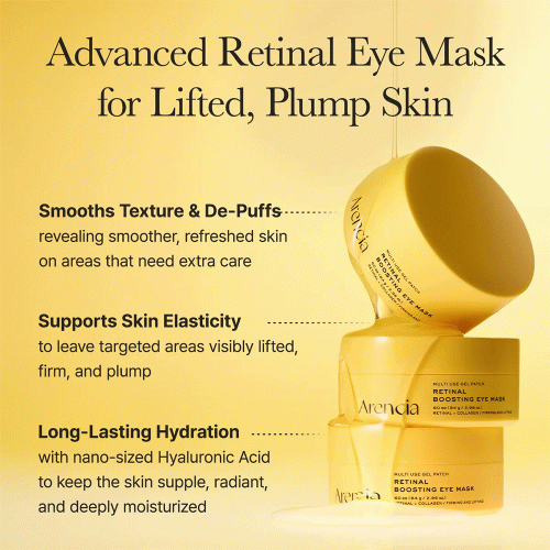 پچ زیر چشم رتینال آرنسیا ضد چروک، روشن کننده و آبرسان Arencia Retinal Boosting Eye Mask