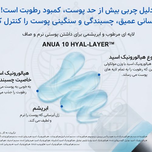 ژل کرم کاتچین و هیالورونیک اسید آنوا خنک کننده، تسکین دهنده، آبرسان و کنترل منافذ ANUA Catechin Hyaluronic Acid Catechin Pore Smoothing Cooling Gel Cream