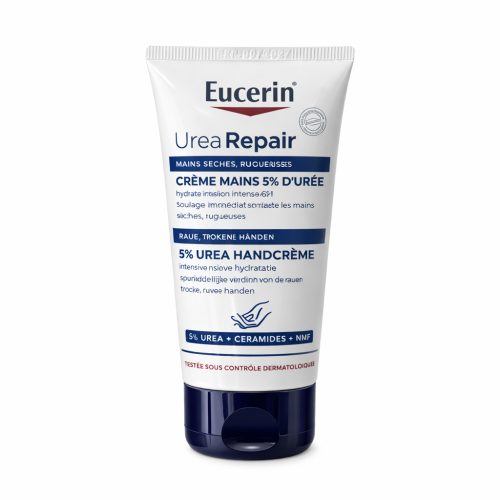 کرم دست ترمیم کننده و آبرسان اوره 5 درصد اوسرین Eucerin Repair Hand Cream with 5% Urea