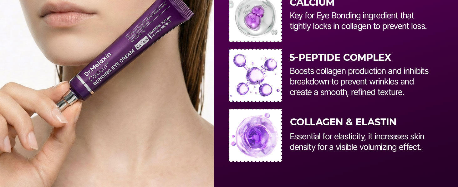 کرم دور چشم ضد چروک و سفت کننده کلسیم دکتر ملاکسین Dr.Melaxin Calcium Bonding Eye Cream