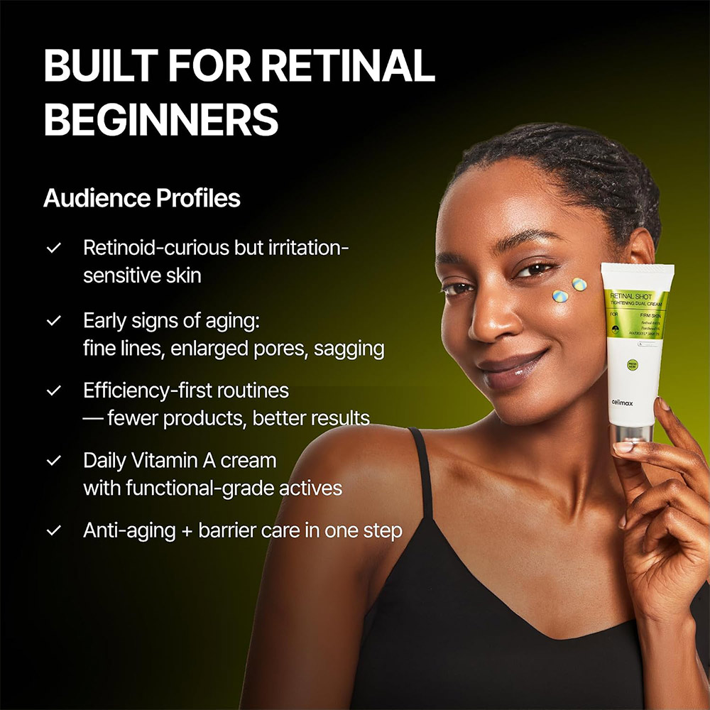 کرم دوگانه رتینال شات سلیمکس ضد چروک، تسکین دهنده و جوانساز پوست Celimax The Vita-A Retinal Shot Tightening Dual Cream