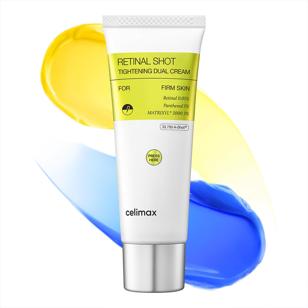 کرم دوگانه رتینال شات سلیمکس ضد چروک، تسکین دهنده و جوانساز پوست Celimax The Vita-A Retinal Shot Tightening Dual Cream