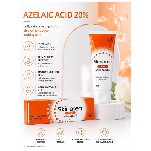 کرم ضد جوش و آکنه آزلائیک اسید 20 درصد اسکینورن لئو فارما Skinoren Cream Azelaic Acid 20% Anti-Acne Treatment