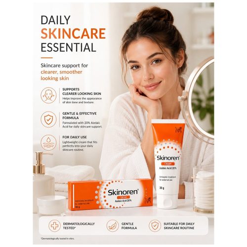 کرم ضد جوش و آکنه آزلائیک اسید 20 درصد اسکینورن لئو فارما Skinoren Cream Azelaic Acid 20% Anti-Acne Treatment