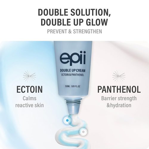 کرم مرطوب کننده دوگانه اکتوئین و پنتنول اپی ترمیم کننده تسکین دهنده قوی پوست epii Double Up Cream Ectoin & Panthenol