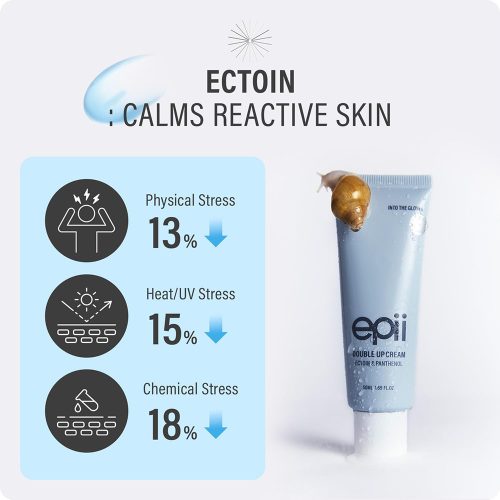 کرم مرطوب کننده دوگانه اکتوئین و پنتنول اپی ترمیم کننده تسکین دهنده قوی پوست epii Double Up Cream Ectoin & Panthenol