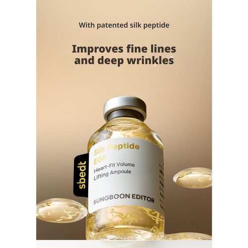 آمپول ضد چروک و حجم دهنده پپتاید ابریشم و EGF سانگ بون ادیتور SUNGBOON EDITOR Silk Peptide EGF Heart Fit Volume Lifting Ampoule