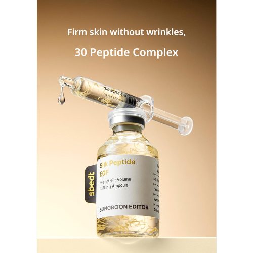 آمپول ضد چروک و حجم دهنده پپتاید ابریشم و EGF سانگ بون ادیتور SUNGBOON EDITOR Silk Peptide EGF Heart Fit Volume Lifting Ampoule