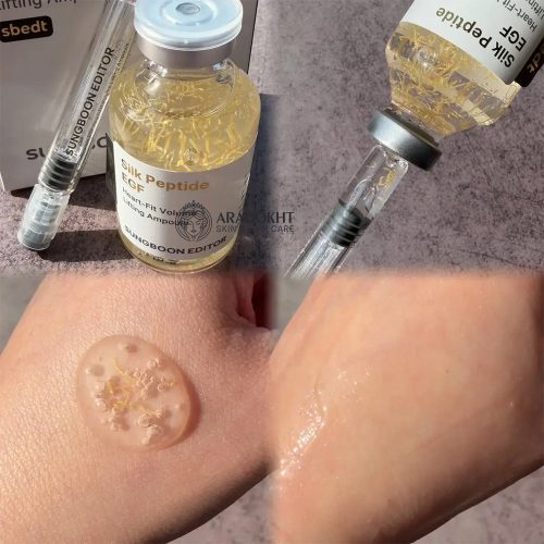 آمپول ضد چروک و حجم دهنده پپتاید ابریشم و EGF سانگ بون ادیتور SUNGBOON EDITOR Silk Peptide EGF Heart Fit Volume Lifting Ampoule