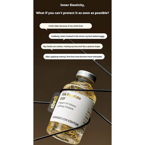 آمپول ضد چروک و حجم دهنده پپتاید ابریشم و EGF سانگ بون ادیتور SUNGBOON EDITOR Silk Peptide EGF Heart Fit Volume Lifting Ampoule