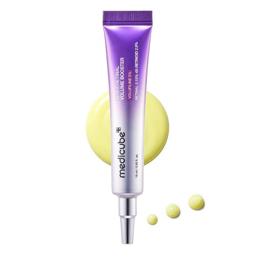 بوستر سرم ضد چروک، حجم دهنده و کنترل منافذ رتینال و ولوفیلین 5% مدی کیوب medicube Vita A Retinal Volume Booster Serum