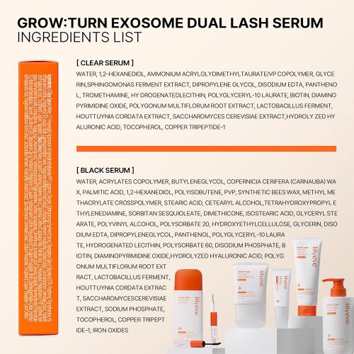 سرم تقویت مژه حجم دهنده و بلند کننده لیلیوئه lilyeve Grow Turn Exosome Dual Lash Serum