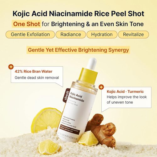 سرم روشن کننده پیل شات کوجیک اسید و نیاسینامید سانگ بون SUNGBOON EDITOR Kojic Acid Niacinamide Brightening Rice Peel Shot
