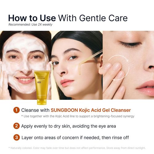 سرم روشن کننده پیل شات کوجیک اسید و نیاسینامید سانگ بون SUNGBOON EDITOR Kojic Acid Niacinamide Brightening Rice Peel Shot