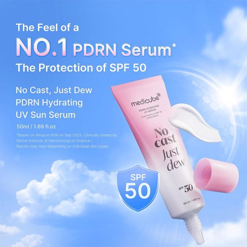سرم ضد آفتاب سبک PDRN مدی کیوب آبرسان و تقویت کننده سد دفاعی پوست medicube PDRN Hydrating UV Serum