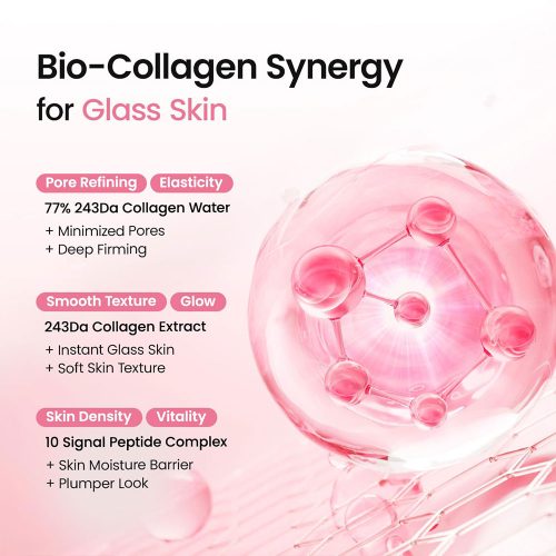 سرم میست ژلی کلاژن پپتاید بایودنس آبرسان قوی و درخشان کننده پوست Biodance Collagen Peptide Jelly Serum Mist