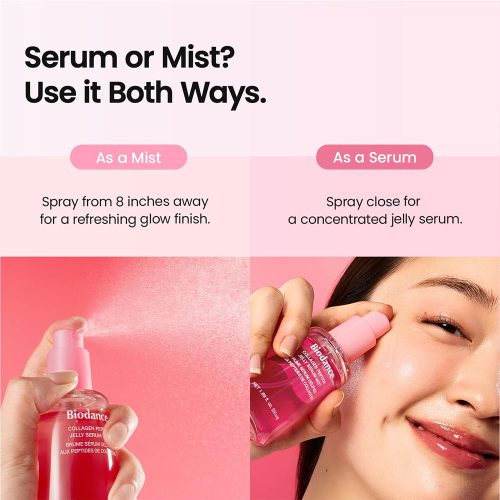 سرم میست ژلی کلاژن پپتاید بایودنس آبرسان قوی و درخشان کننده پوست Biodance Collagen Peptide Jelly Serum Mist