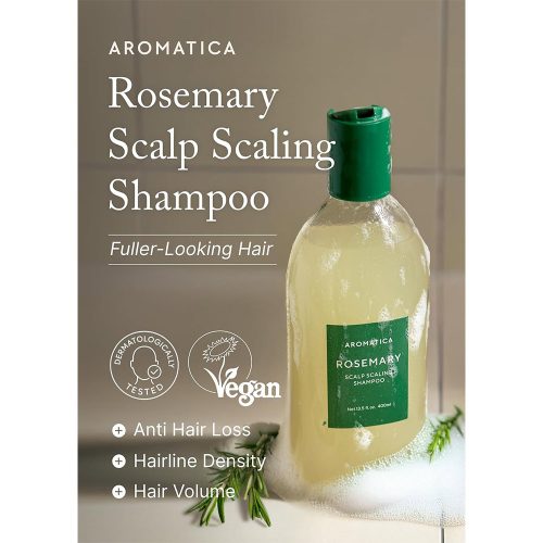شامپو ضد شوره و لایه بردار پوست کف سر رزماری آروماتیکا AROMATICA Rosemary Scalp Scaling Shampoo