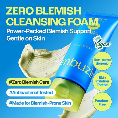 فوم شوینده ضد جوش گوگرد زیرو بلمیش نامبوزین Numbuzin Zero Blemish Clarifying 2% Sulfur Cleansing Foam