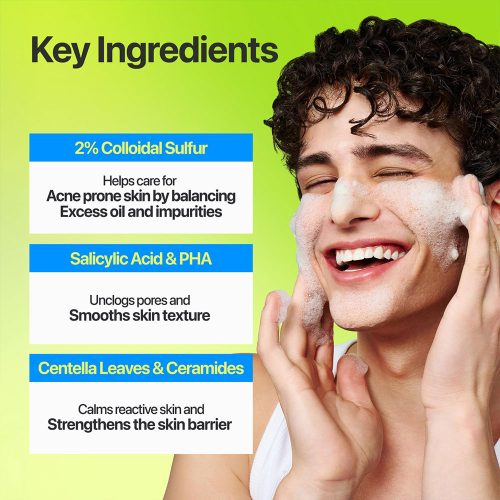 فوم شوینده ضد جوش گوگرد زیرو بلمیش نامبوزین Numbuzin Zero Blemish Clarifying 2% Sulfur Cleansing Foam