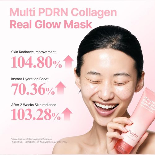 ماسک پیل اف مولتی PDRN و کلاژن پیوریتو آبرسان، درخشان کننده و روشن کننده پوست Purito SEOUL Multi PDRN Collagen Real Glow Mask