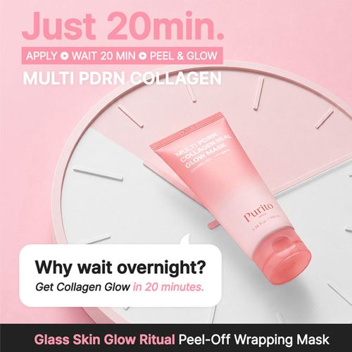 ماسک پیل اف مولتی PDRN و کلاژن پیوریتو آبرسان، درخشان کننده و روشن کننده پوست Purito SEOUL Multi PDRN Collagen Real Glow Mask