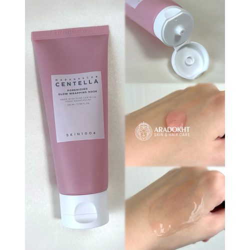 ماسک پیل اف کنترل منافذ و درخشان کننده سنتلا اسکین 1004 SKIN1004 Madagascar Centella Poremizing Glow Wrapping Mask