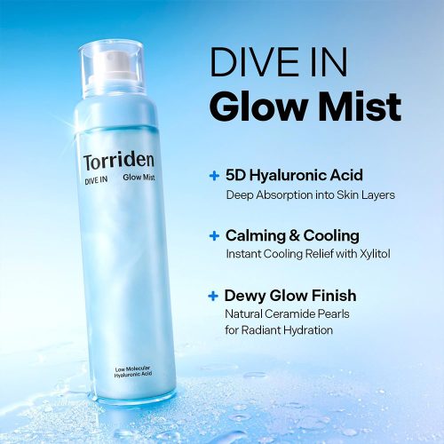 میست آبرسان و درخشان کننده هیالورونیک اسید ریز مولکولی توریدن Torriden Dive In Low Molecular Hyaluronic Glow Mist