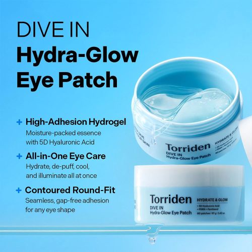 پچ زیر چشم آبرسان و روشن کننده توریدن Torriden DIVE IN Hydra-Glow Eye Patch 60 patches