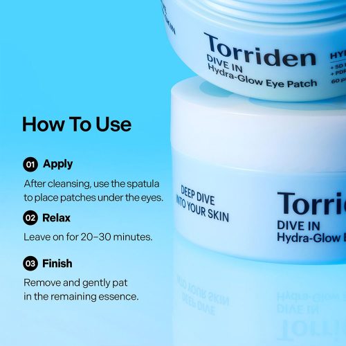پچ زیر چشم آبرسان و روشن کننده توریدن Torriden DIVE IN Hydra-Glow Eye Patch 60 patches