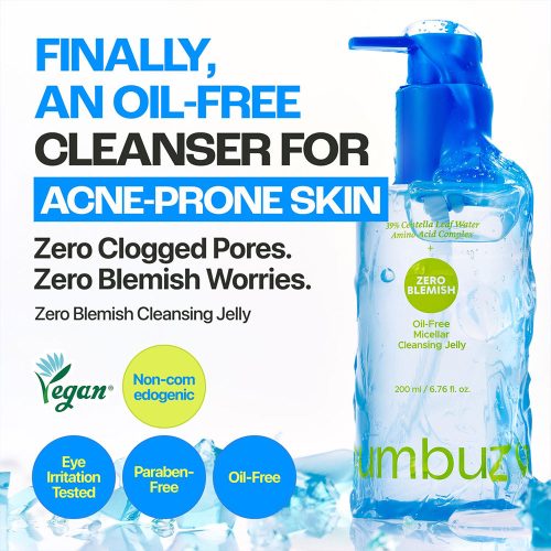 ژل میسلار بدون چربی زیرو بلمیش نامبوزین ضد جوش و پاک کننده عمقی پوست numbuzin Zero Blemish Oil-Free Micellar Cleansing Jelly