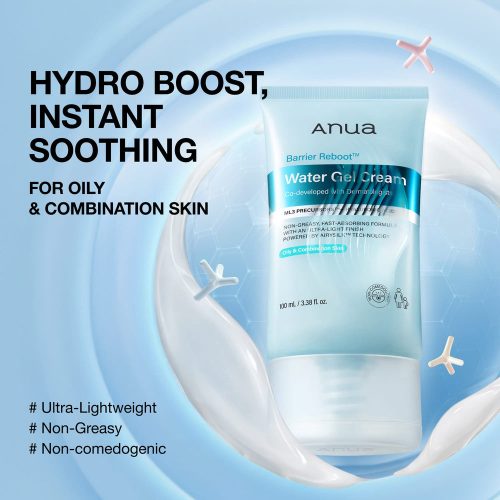 ژل کرم آبرسان و ترمیم کننده سد دفاعی پوست بریر ریبوت آنوا Anua Barrier Reboot Water Gel Cream
