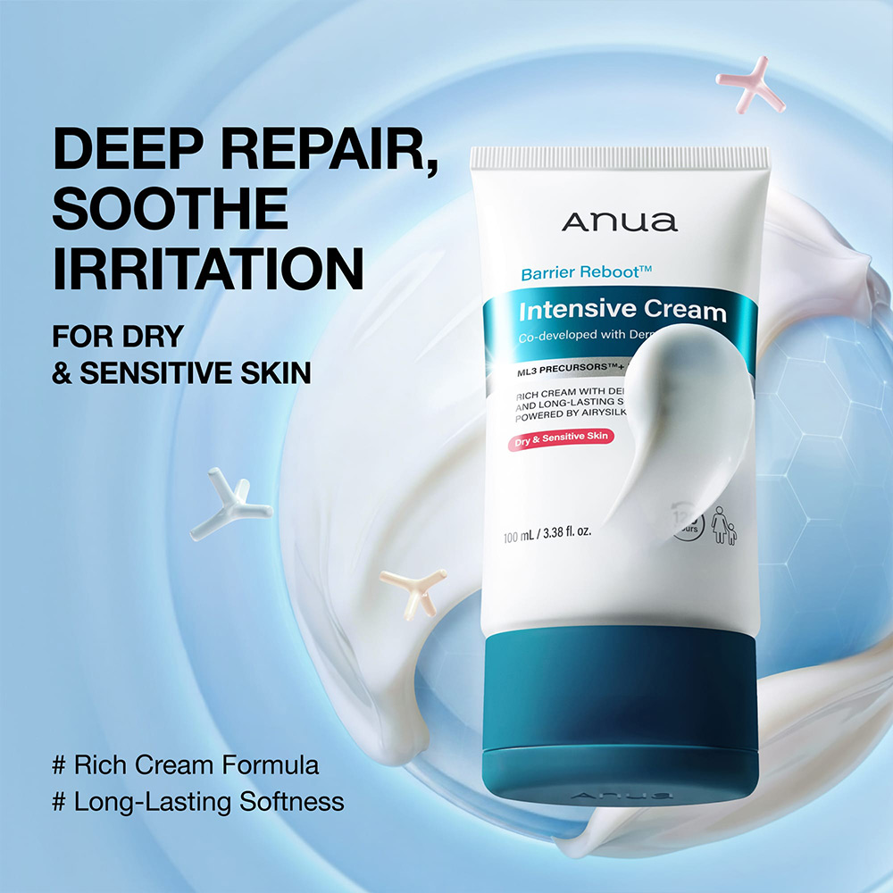 کرم ترمیم کننده سد دفاعی و تسکین دهنده مدل Intensive آنوا ANUA Barrier Reboot Intensive Cream