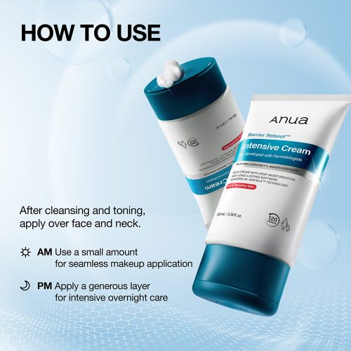 کرم ترمیم کننده سد دفاعی و تسکین دهنده مدل Intensive آنوا ANUA Barrier Reboot Intensive Cream