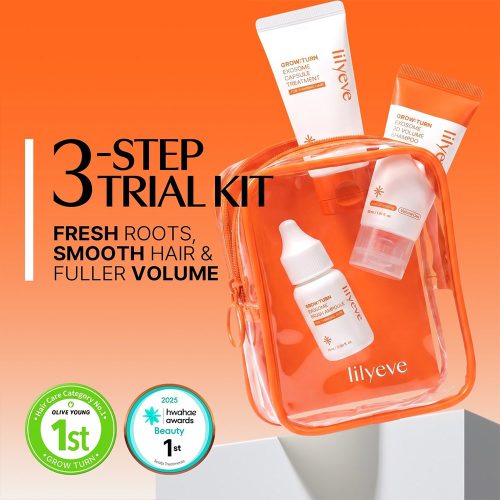 کیت مینی محصولات احیا و رشد موی اگزوزوم لیلیوئه Lilyeve GROW TURN Exosome Starter Kit for Hair Care