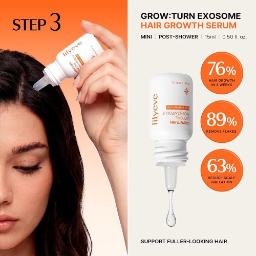 کیت مینی محصولات احیا و رشد موی اگزوزوم لیلیوئه Lilyeve GROW TURN Exosome Starter Kit for Hair Care