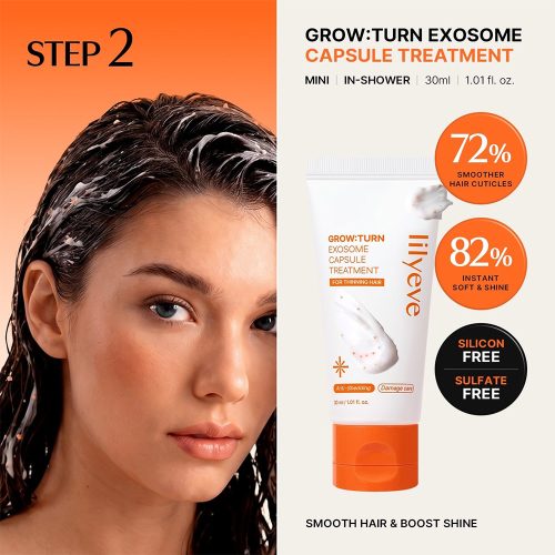 کیت مینی محصولات احیا و رشد موی اگزوزوم لیلیوئه Lilyeve GROW TURN Exosome Starter Kit for Hair Care